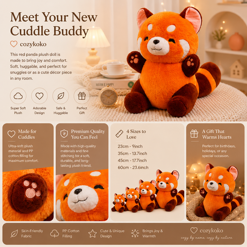 Cute Red Panda Plush